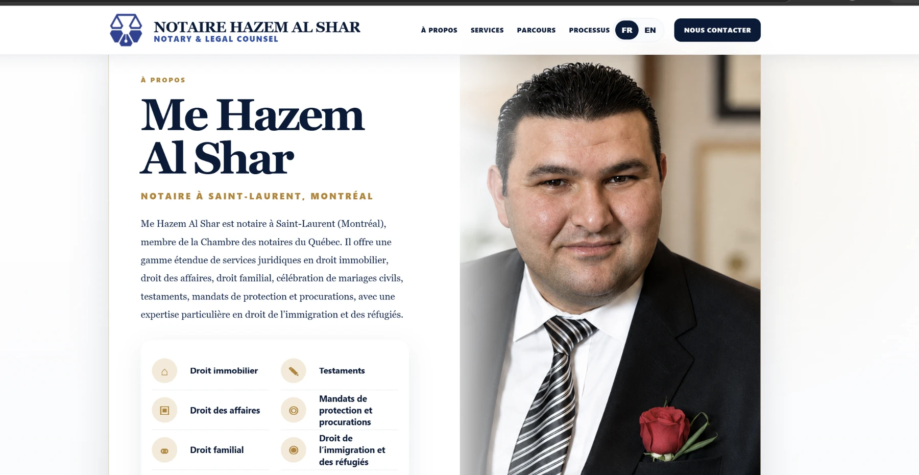 Notaire Hazem Al Shar website sample